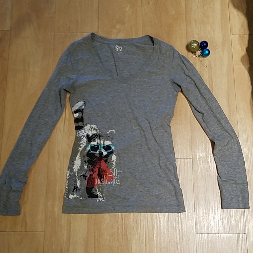 "Sophisticated" Raccoon long sleeve tee